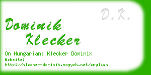 dominik klecker business card
